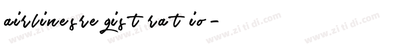 airlines registratio字体转换